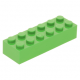 LEGO kocka 2x6, világoszöld (2456)